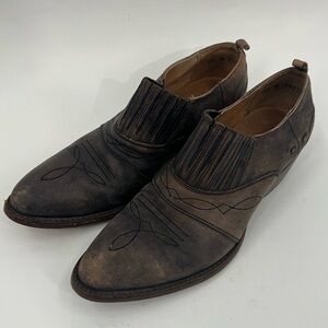 Matisse Roscoe brown leather western bootie